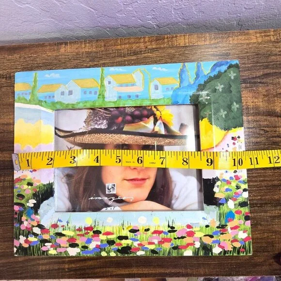 Hand-Painted Floral & Landscape 5x7 Picture Frame By Images - Picture 9 of 10
